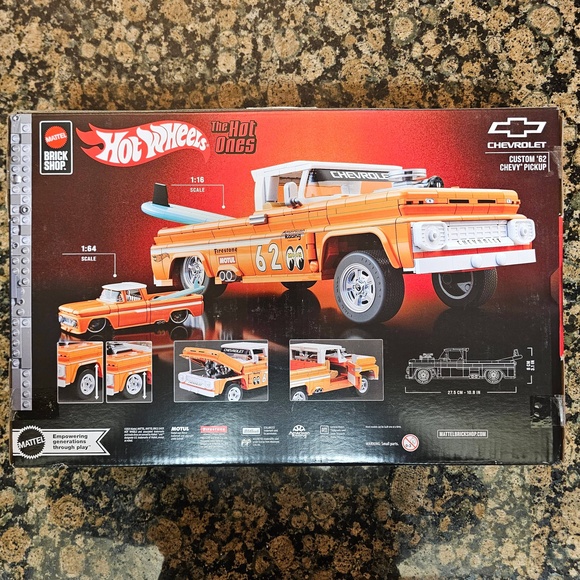 Brick Shop Hot Wheels Custom 62 Chevy Pickup Hot Ones Building Toy Kit w/ Truck - Picture 4 of 9